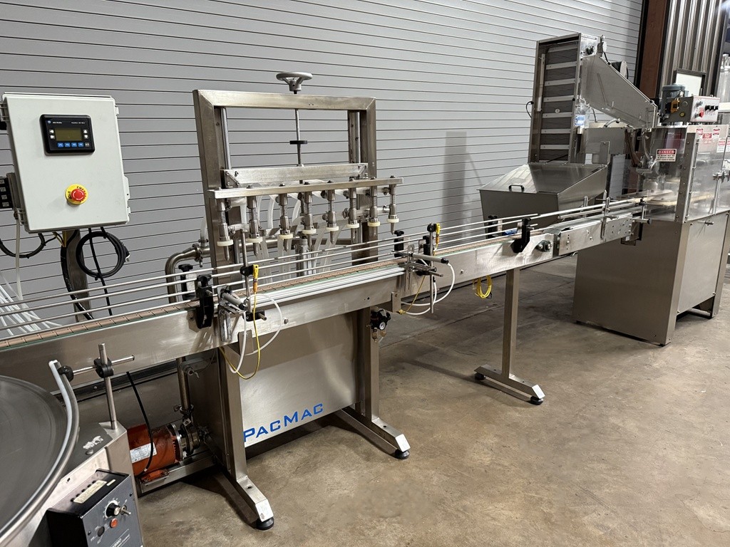 COMPLETE 8 VALVE BOTTLING LINE, BOTTLE FILLING LINE