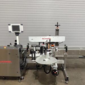 Quadrel Techline Front Back Bottle Labeler, Serial #83189-100