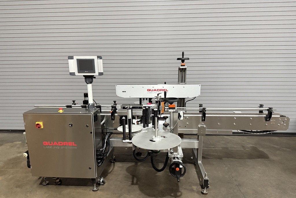 2020 Quadrel Techline Front and Back Pressure Sensitive Bottle Labeler