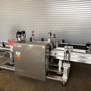 WS AUTOMATION SQUARE BOTTLE PRESSURE SENSITIVE WRAP LABELER