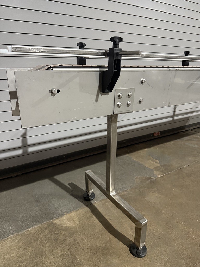 4.5" x 10' Long Stainless Table Top Bottle Conveyor with Speed Controls