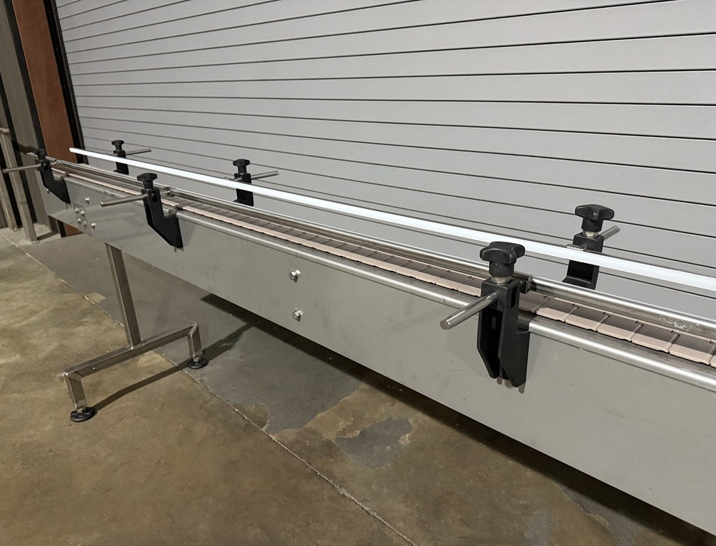 4.5" x 10' Long Stainless Table Top Bottle Conveyor with Speed Controls