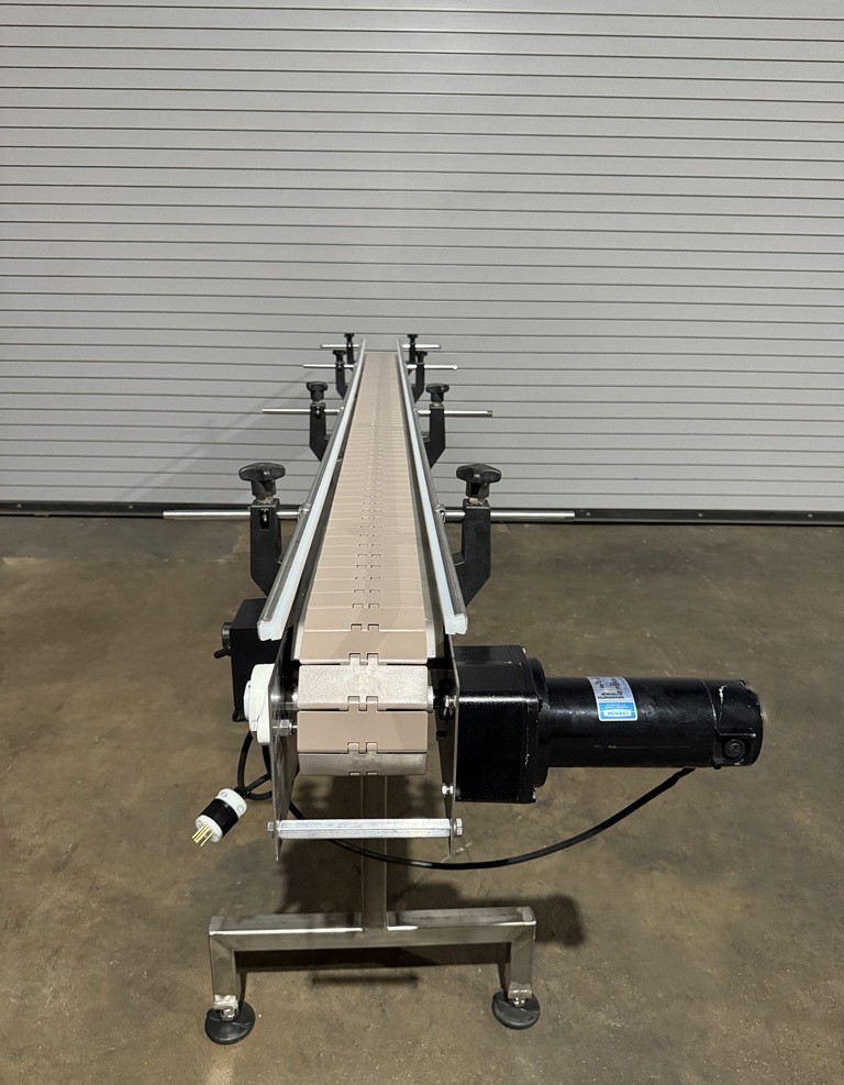 4.5" x 10' Long Stainless Table Top Bottle Conveyor with Speed Controls