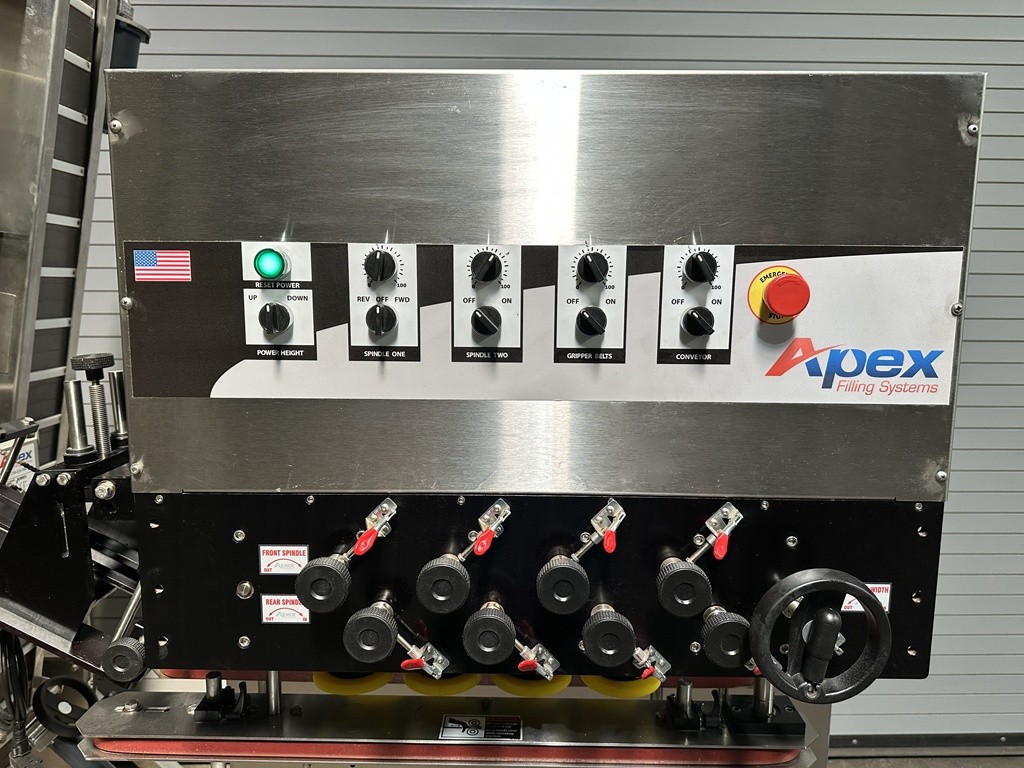 APEX 8 Quill Inline Bottle Capper with Elevator Sorter, Seril #2177-IC-01