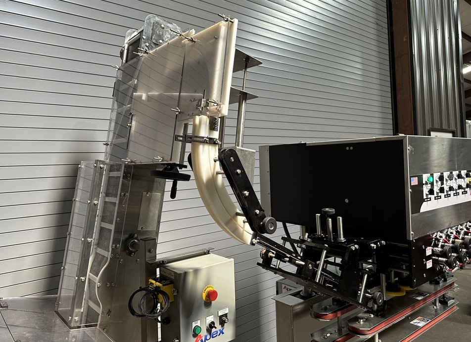 APEX 8 Quill Inline Bottle Capper with Elevator Sorter, Seril #2177-IC-01