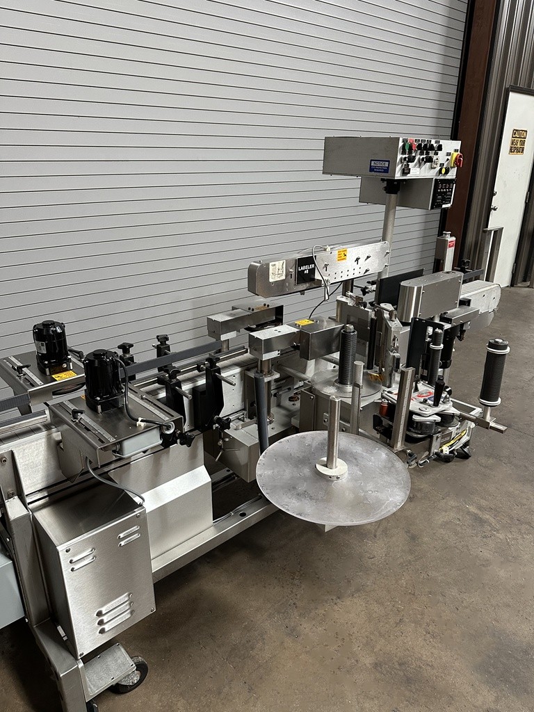 Accraply Inline Wrap Around Bottle Labeler, Serial #3319