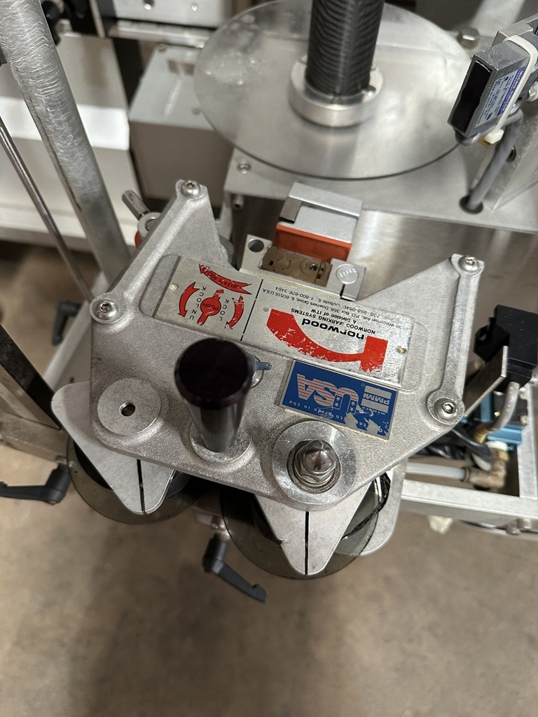 Accraply Inline Wrap Around Bottle Labeler, Serial #3319