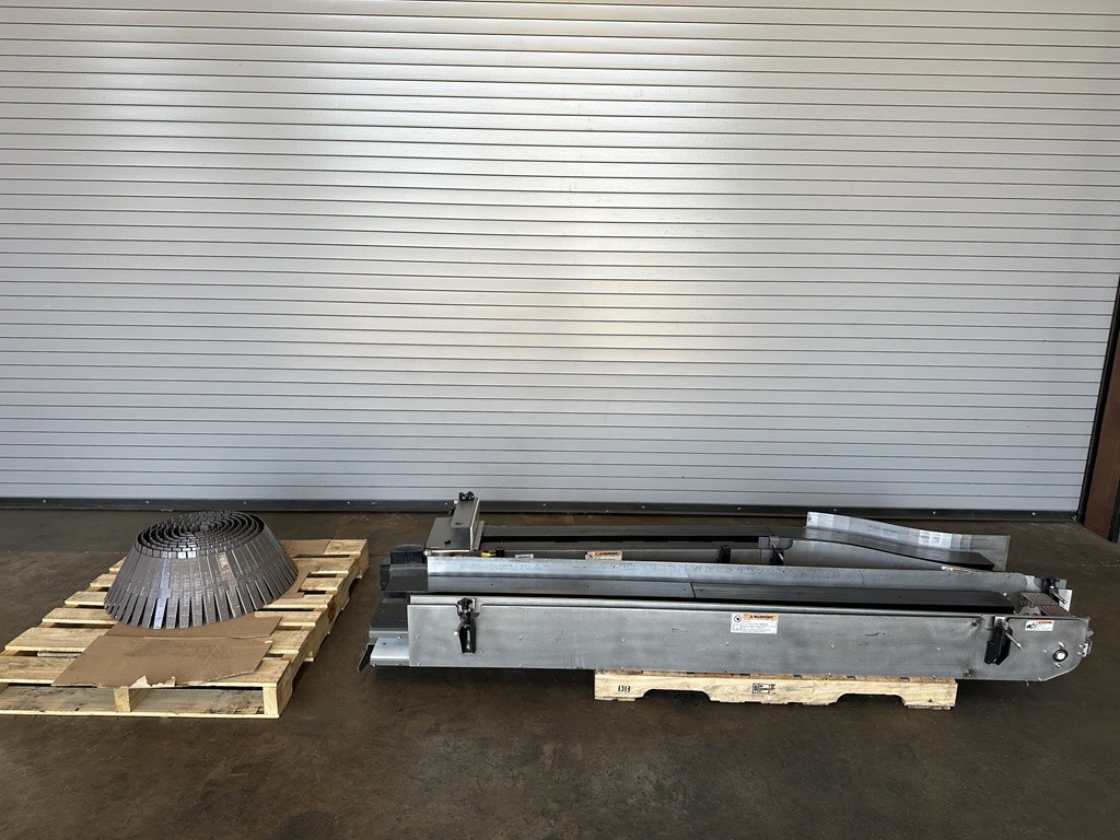 CONVEYOR 10″ x 16′ LONG STAINLESS TRAY CASE BOTTLE CONVEYOR