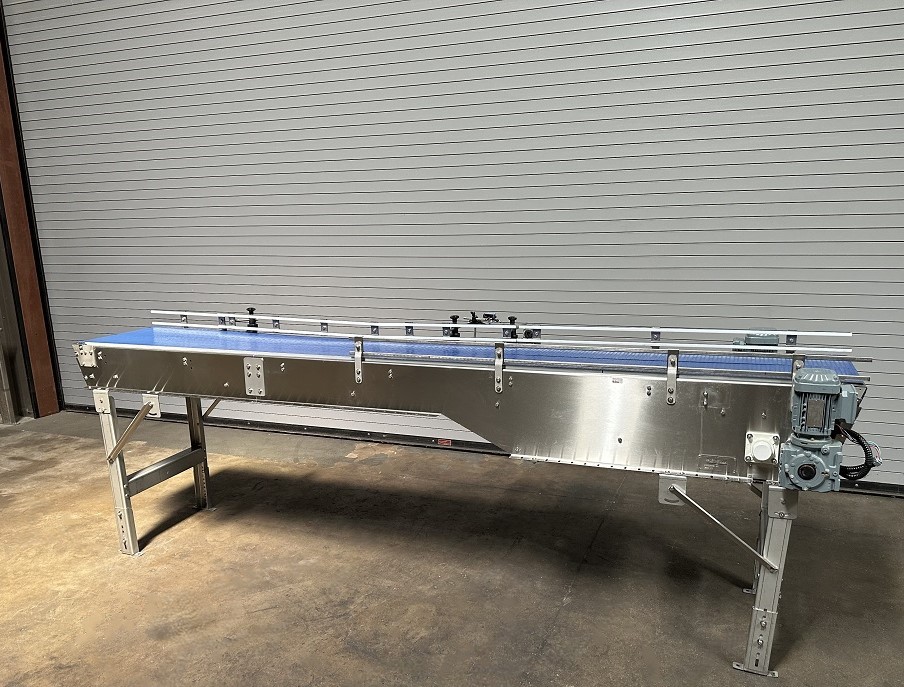 2021 USED 20″ x 140″ STAINLESS MAT-TOP BOTTLE CONVEYOR