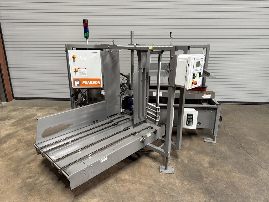 PEARSON CE15 AUTOMATIC CASE BOX ERECTOR WITH BOTTOM TAPER