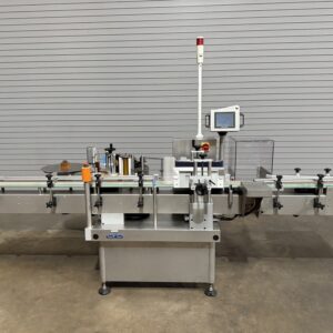 CVC 302C Inline Pressure Sensitive Wrap Around Bottle Labeler, Serial #9502087