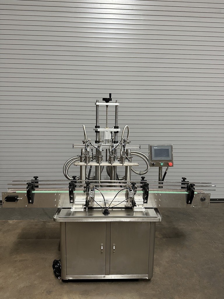 AUTOMATIC 4 HEAD INLINE PISTON BOTTLE FILLER