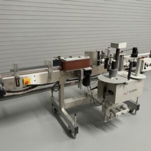 Quadrel Moduline Pressure Sensitive Wrap Around Bottle Labeler Serial #7998301