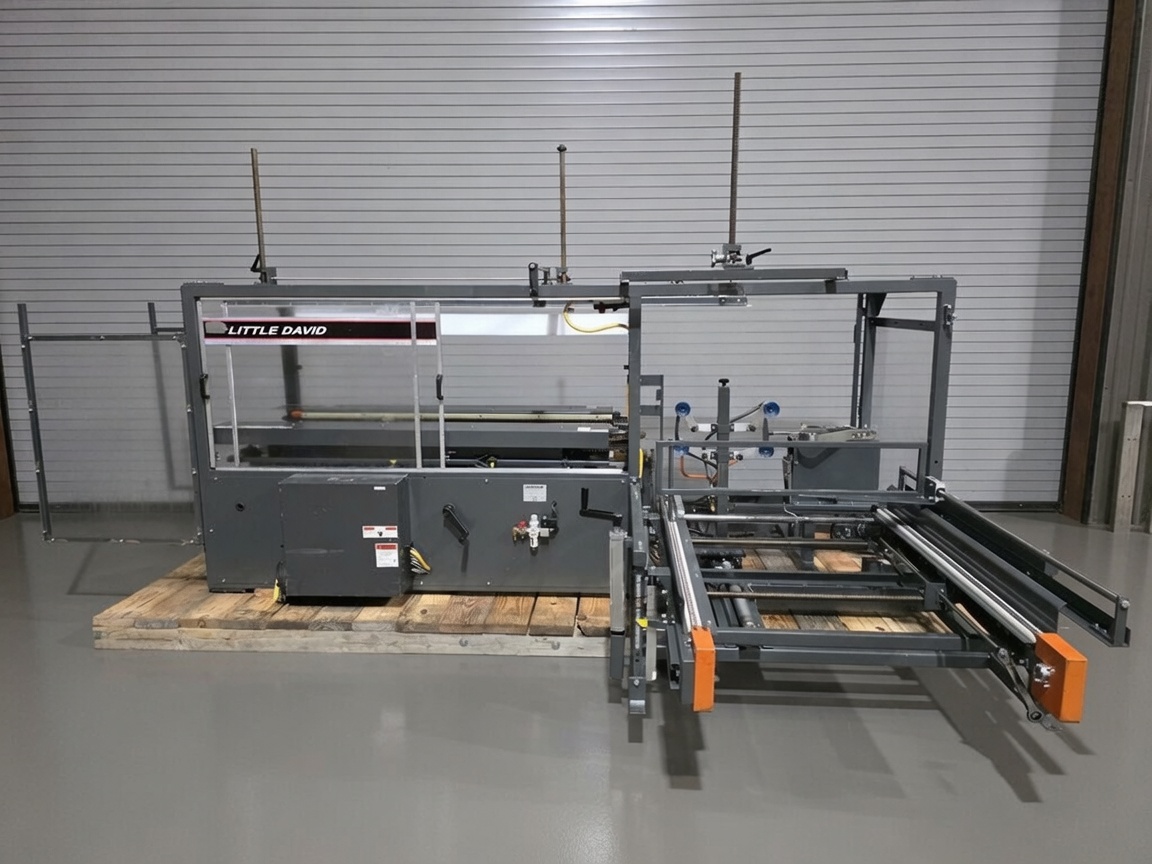 LITTLE DAVID LOVESHAW CF50T AUTOMATIC CASE ERECTOR AND BOTTOM TAPER