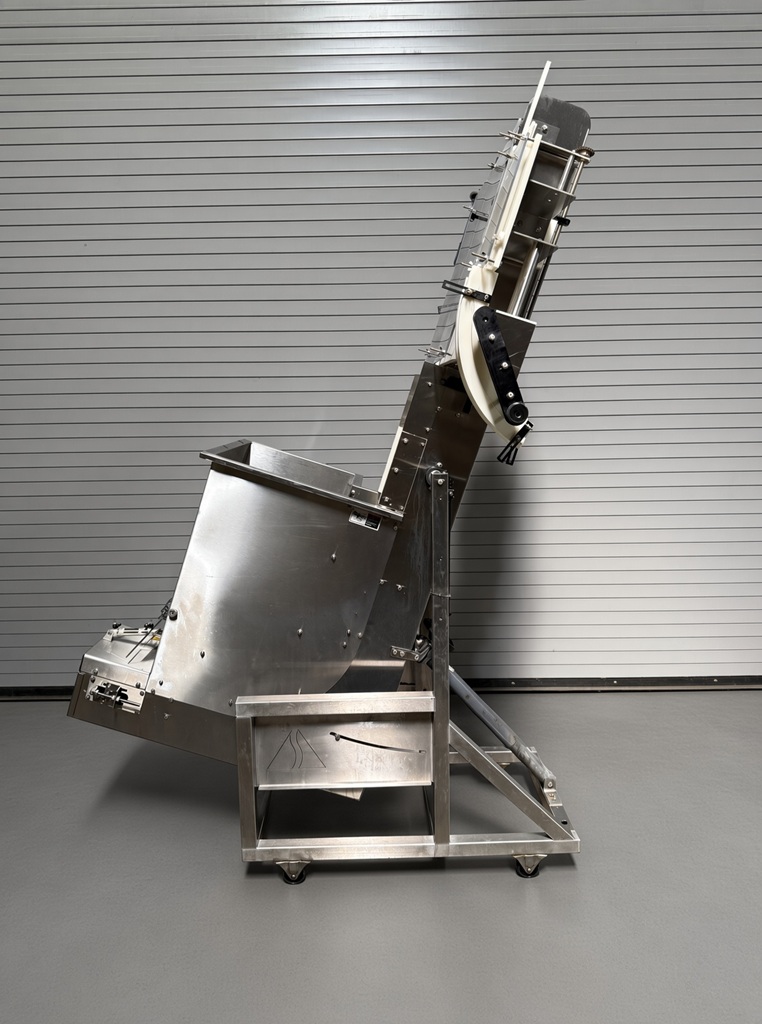 APACKS STAINLESS BULK CAP FEEDER ELEVATOR SORTER