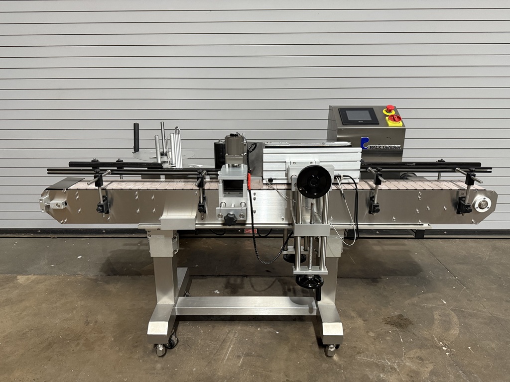 PACK LEADER PL501 AUTOMATIC INLINE WRAP AROUND BOTTLE LABELER