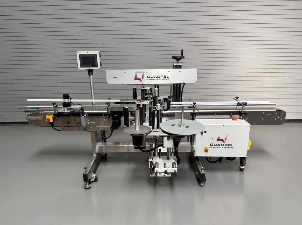 Quadrel Moduline Front and Back Pressure Sensitive Bottle Labeler