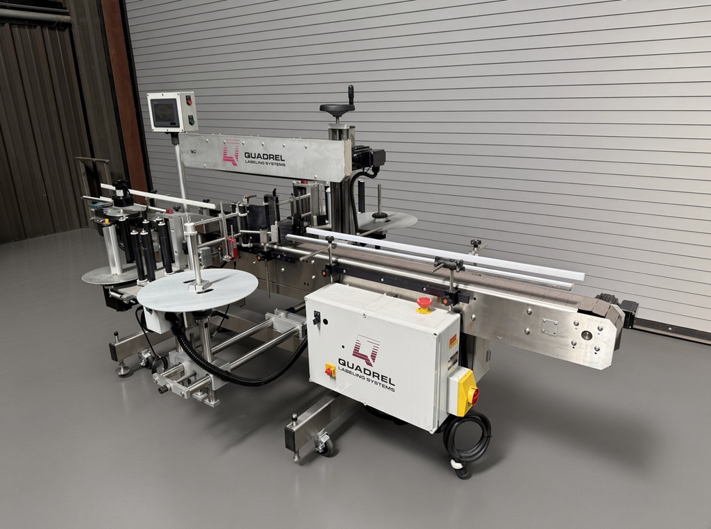 Quadrel Moduline Front and Back Pressure Sensitive Labeler, Serial #80914-01-02