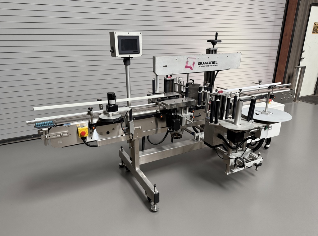 Quadrel Moduline Front and Back Pressure Sensitive Labeler, Serial #80914-01-02