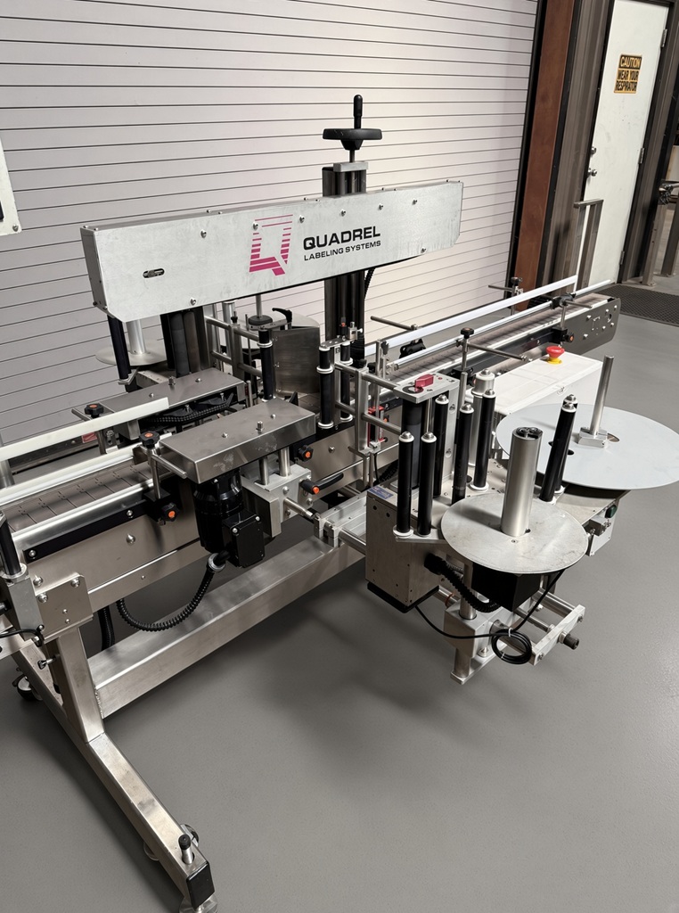 Quadrel Moduline Front and Back Pressure Sensitive Labeler, Serial #80914-01-02