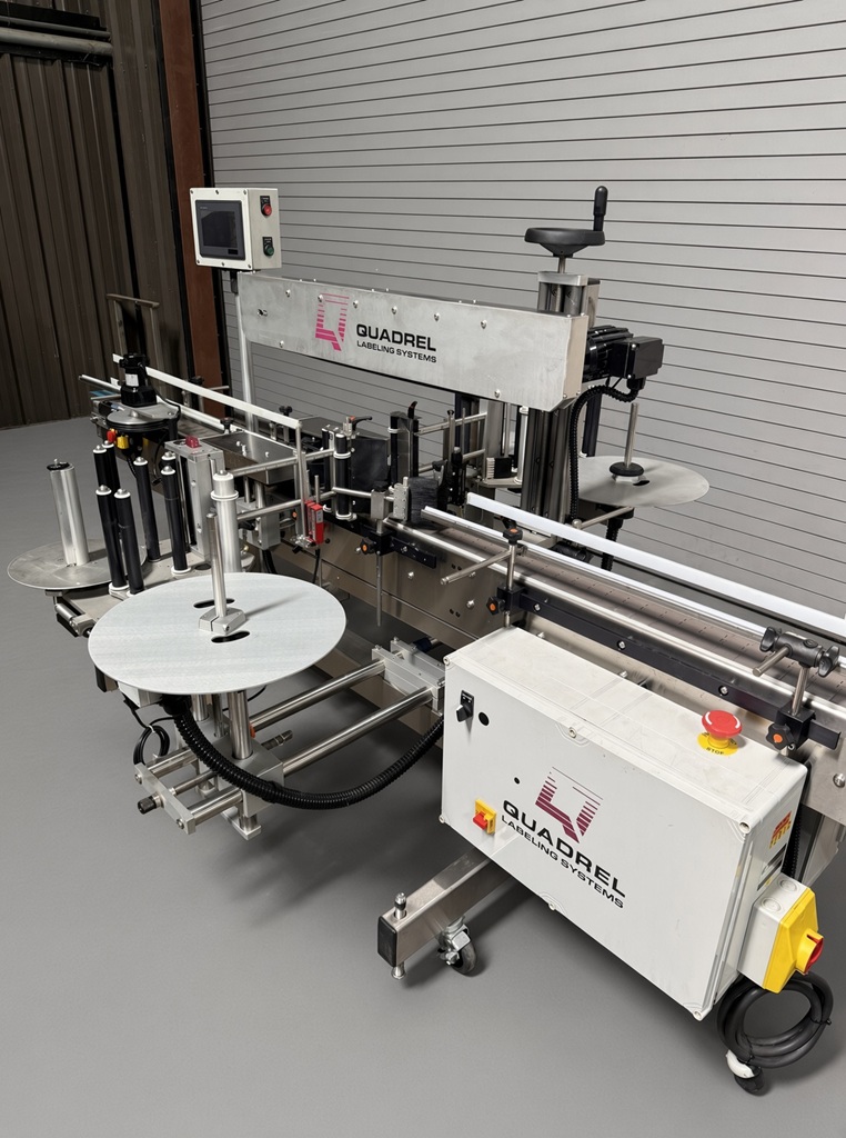 Quadrel Moduline Front and Back Pressure Sensitive Labeler, Serial #80914-01-02