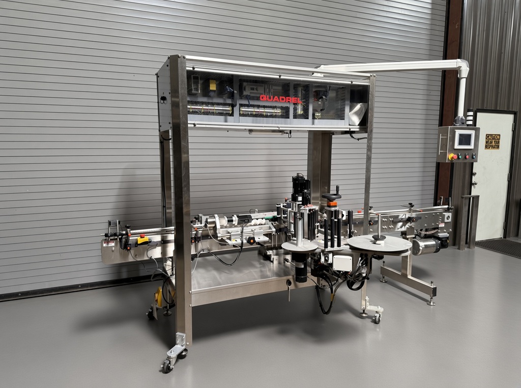 Quadrel ProLine Q160 High Speed Inline Wrap Labeler, Serial #83103-02